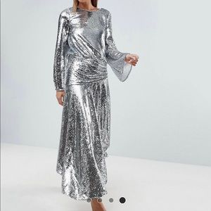 Asos Edition Sequin drop waist dress